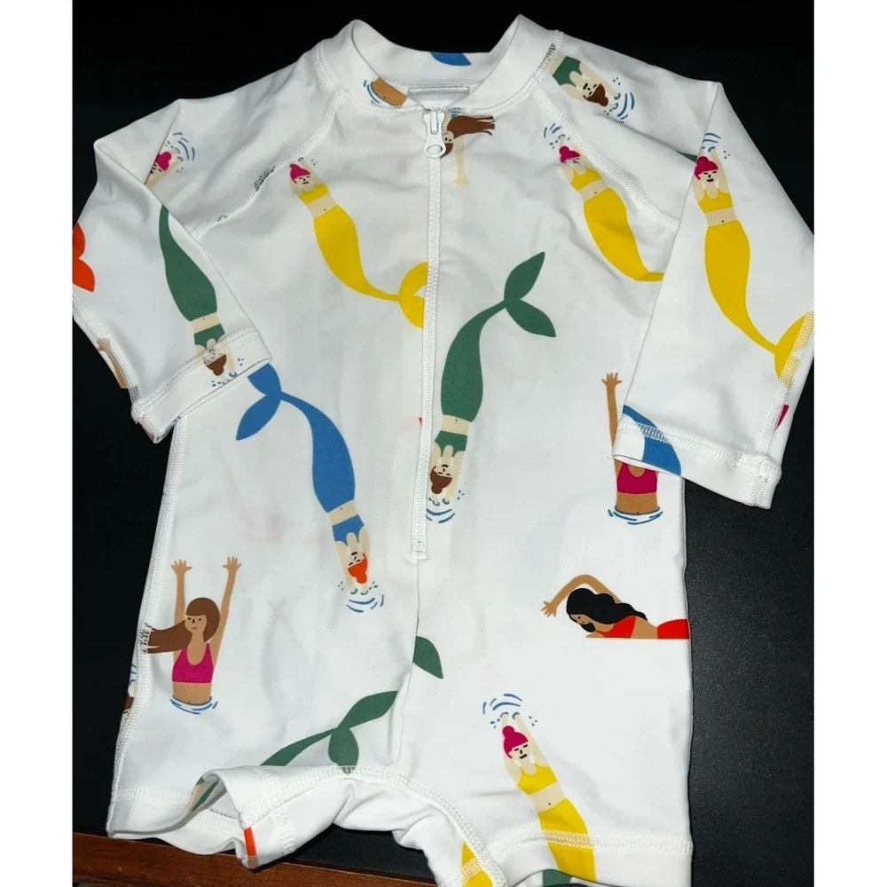 Hanna Andersson Rash Guard Swimsuit Size 3-6 Months Mermaids